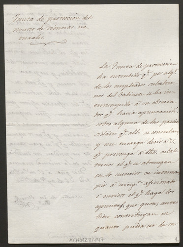 Notificación de don Martín de los Heros al Presidente de la Junta [del Museo] para que prevenga a los subalternos se abstengan de molestar a los estudiosos que copian, dibujan, etc., los ejemplares del Gabinete
